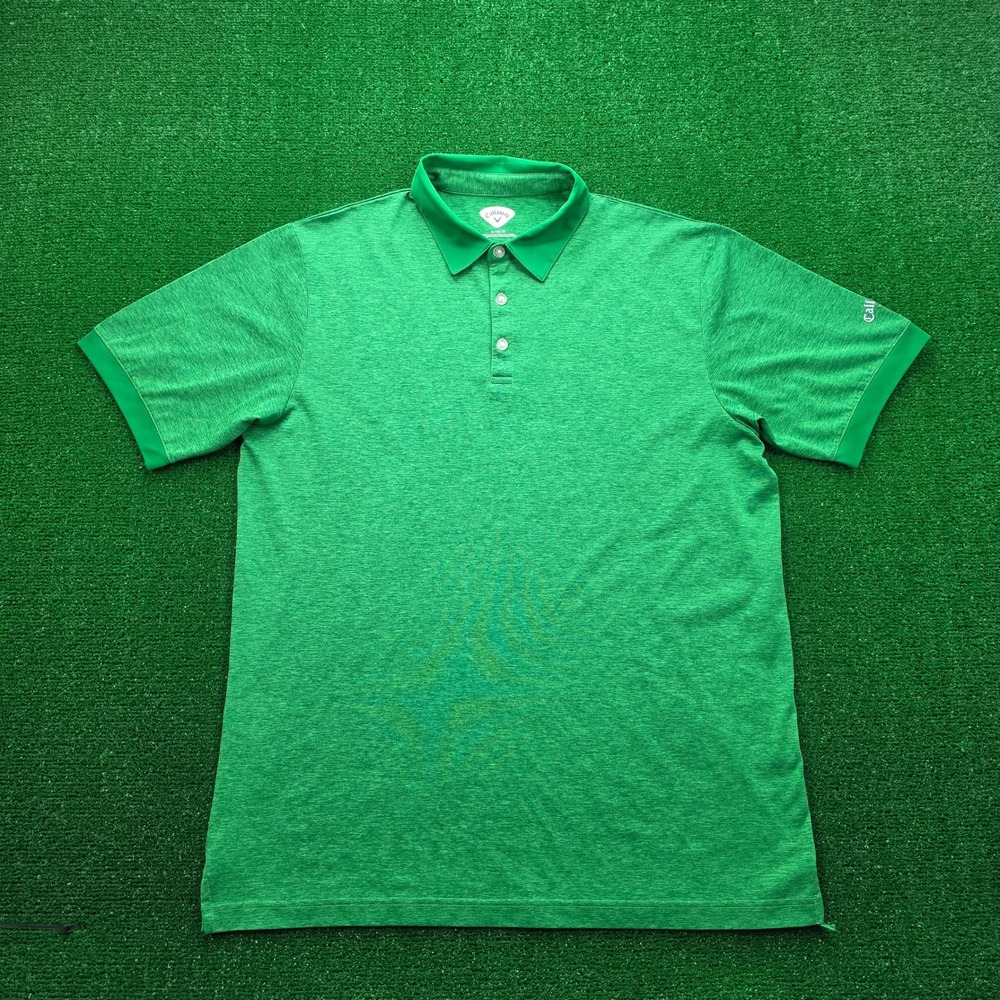 Callaway Opti Dri Golf Performance Polo Shirt Mens XL Heather Green